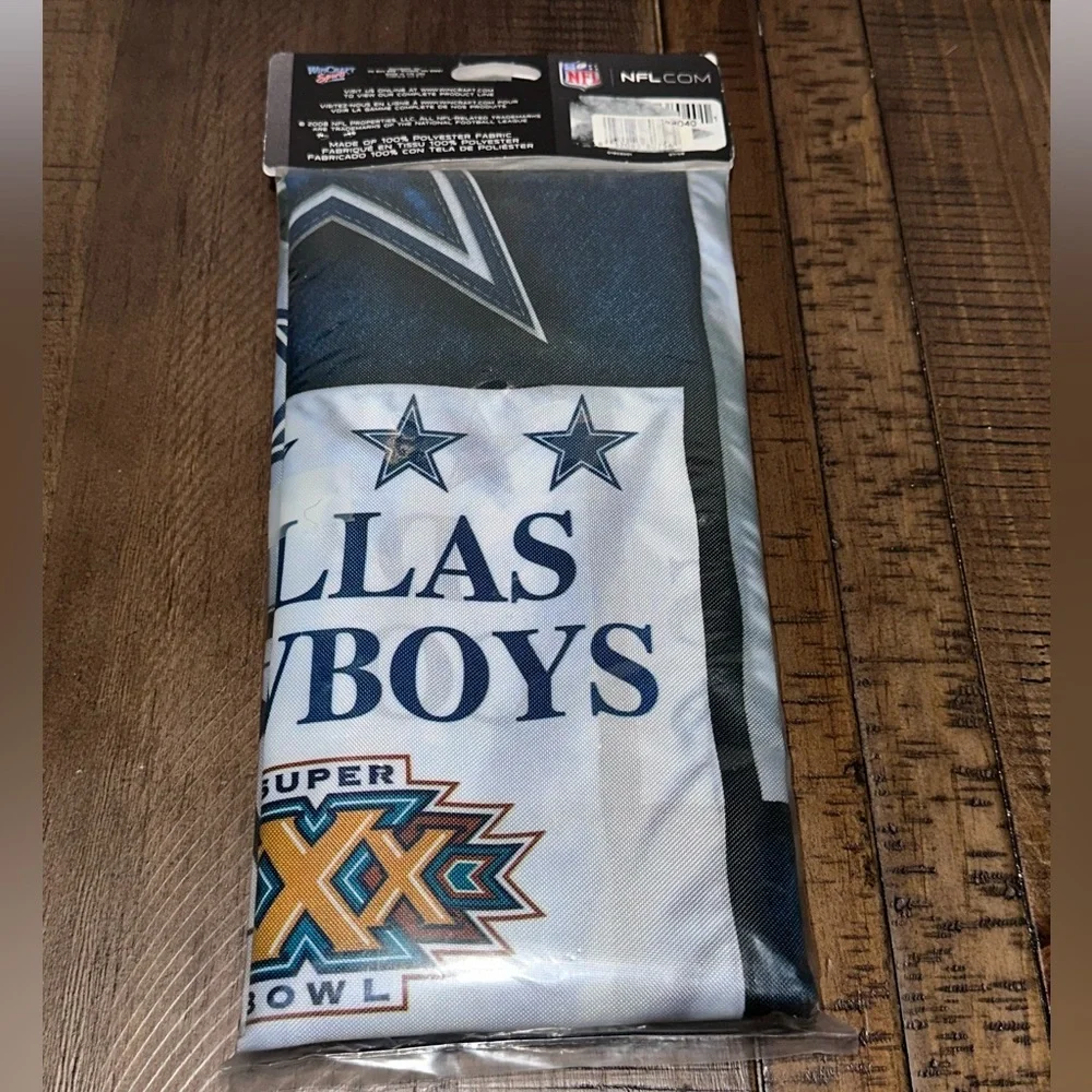 DALLAS COWBOYS Five Time SUPER BOWL CHAMPIONS 27X37‎ Vertical Flag